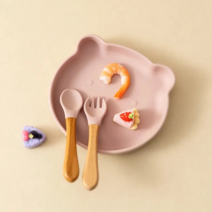 Silicone Suction Baby Feeding Set